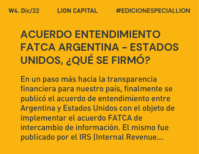Acuerdo Entendimiento FATCA Argentina – Estados Unidos, ¿qué se firmó?